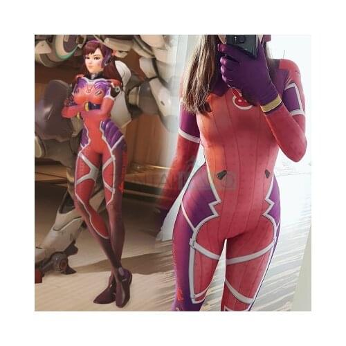 D.VA White Rabbit Cosplay Costume Zentai Game dva Skin Suit Girl/Women/Lady Superhero Catsuit Custom D.VA Bodysuit
