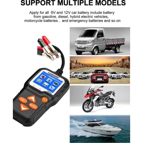 KW650 6-12V Car Battery Capacity Internal Resistance Test Battery Detection Tester