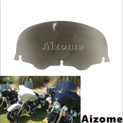 Motorcycle Touring Batwing Windscreen 10" Wave Windshield For Harley 1996-2013 Street Glide Electra Ultra Classic Tri Gilde