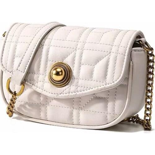 Fashion Shoulder Bag Women Lingge Design Chain Strap Womens Messenger Bags Flap Small Ladies Handhags White Crossbody Bags