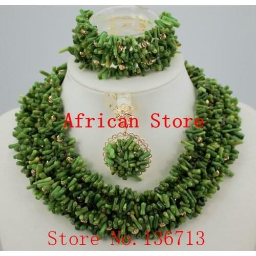 Fashion nigerian wedding african Coral beads Women jewelry set Coral necklace + bracelet + earrings Free ship R206