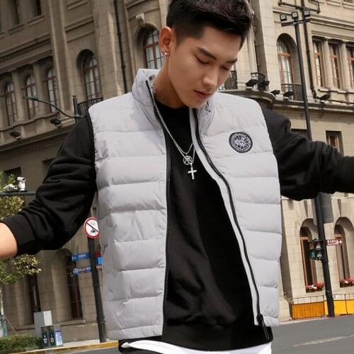 Man Thick Duck Down Vest Men Sleeveless Outerwear Autumn Winter Fashion Coat Windproof Warm Waistcoat