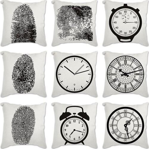 Cushion Covers Abstract Geometric Fingerprint stripes Pillow Case Sofa Car Couch Cushion Cover Home Decoration line Accessories