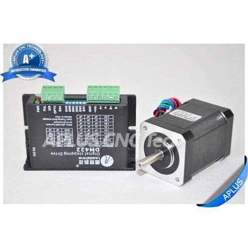 NEMA 17 Stepper Motor (113.1oz-in/63mm/2.3A) + Stepper Motor Driver DM422