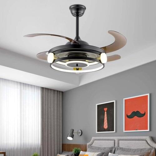 Nordic decorative led ceiling lamps chandelier fan bedroom ceiling fan with led light and control ceiling fans with light