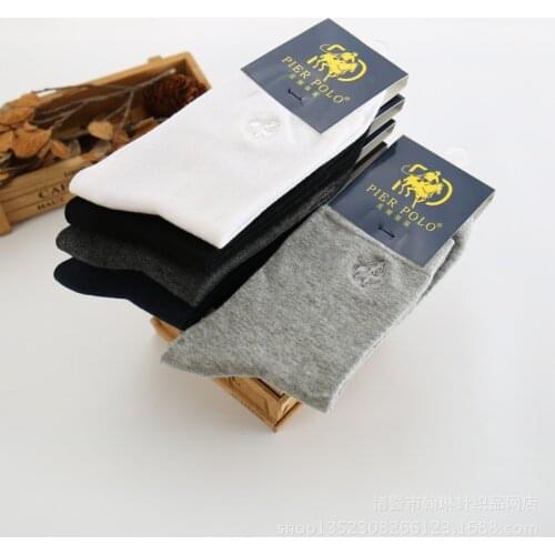 PIER polo socks Hot autumn new all-match male POLO socks Cotton classic casual socks business Embroidery Calcetines Hombre Sox
