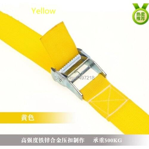 New High quality 5pcs 2.5cm *200cm ratchet metal cam buckle tie down luggage load strap cargo lashing belt strap Free Shipping