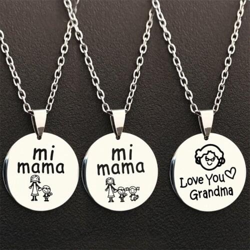 New Fashion Stainless Necklace letters year necklace family trinket