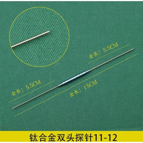 Ophthalmic microsurgery instruments titanium alloy stainless steel double headed 5-12 lacrimal passage probe hole flushing probe