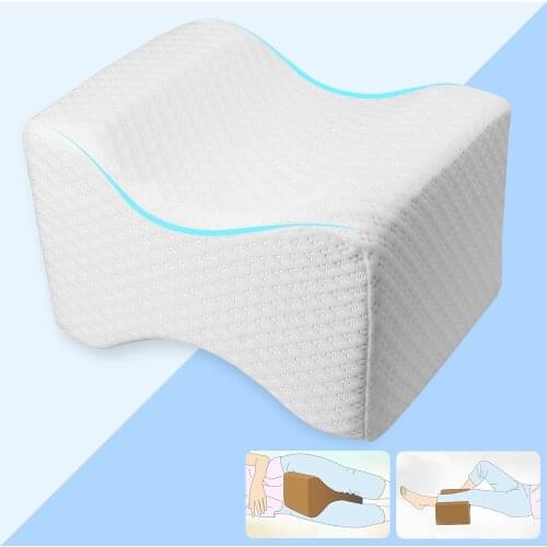 Memory Foam Wedge Sleeping Knee Pillow for Side Sleepers Back Pain Sciatica Relief Pregnancy Maternity Pillows Bed Leg Cushion