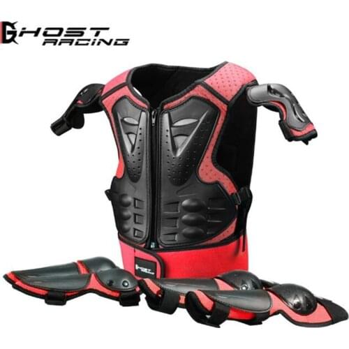 GHOST RACING Motorcycle Protective Gear Childrens Armor Suit Safe Riding Protective Suit Sports Armor Knee Pads Elbow Pads