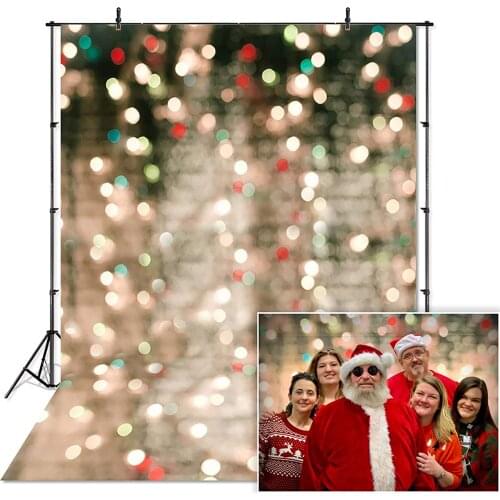 Christmas Bokeh Halos Photography Backdrop Children Kids Portrait Photoshoot Glitters Light Bokeh Merry Xmas Party Decorations