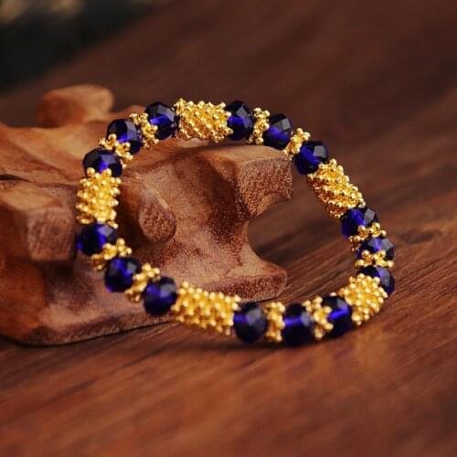 The best-selling Charm Crystal Bracelet, color crystal hand string, string beads elegant student jewelry gifts