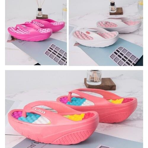 Fashion Summer Beach Sandals Thick Sole Slipper Waterproof Anti-Slip Sandals Flip Flops for Women Garden Shoes Outdoor Casual