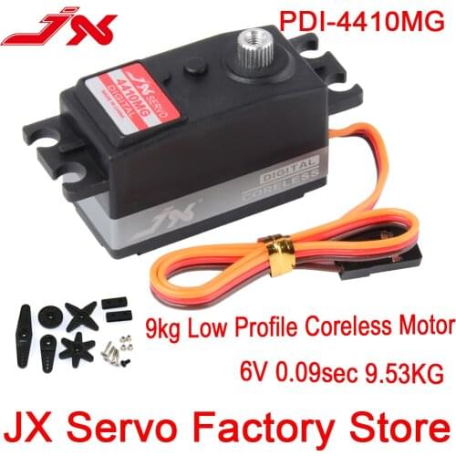 JX Servo PDI-4410MG 10Kg High Precision Metal Gear Low Profile Coreless Servo 120 Degree 1/8 1/10 Rc Car Steering Digital Servo
