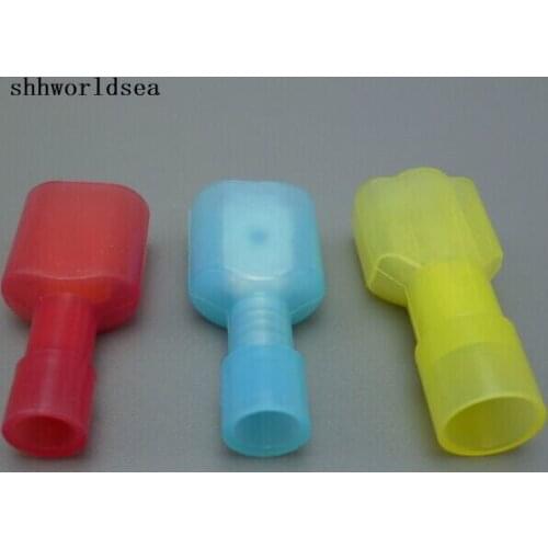 Shhworldsea 500pcs yellow blue red 0.5mm-6.0mm Terminals Crimp Electrical Car Audio 22-10AWG car socket