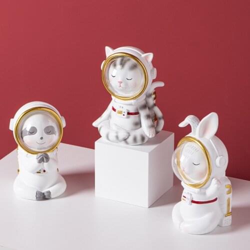 Nordic astronaut knick knack gift cute cat rabbit animal creative furnishings girl heart room layout