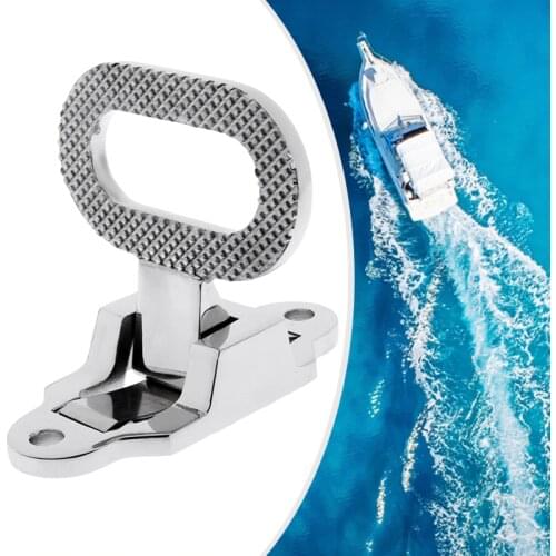 316 Stainless Steel Small Folding Mast Step With diamond Boat Yacht Car RV Transom Step Boat Accessories Marine 10.9 x 4.7c