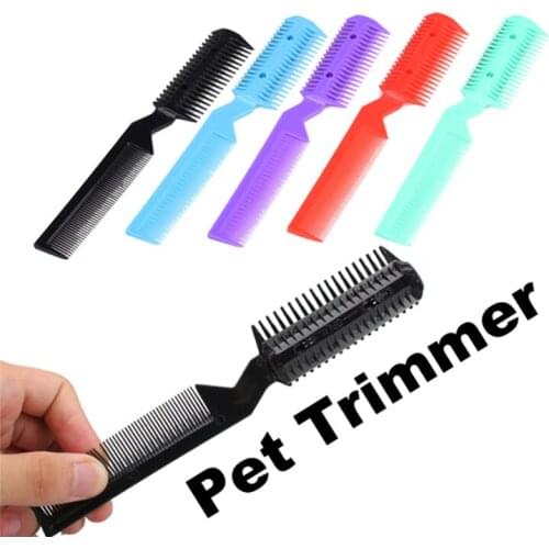 Pet Hair Trimmer Grooming Comb 2 Razor Cutting Pets Dog Cat Products J2Y