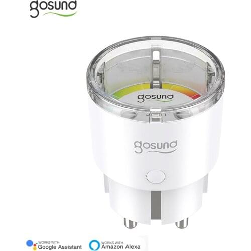 Gosund 15A EU Plug WiFi Smart Socket Support Alexa Google Home Voice Control Timing socket with Power Monitor Function Tuya App