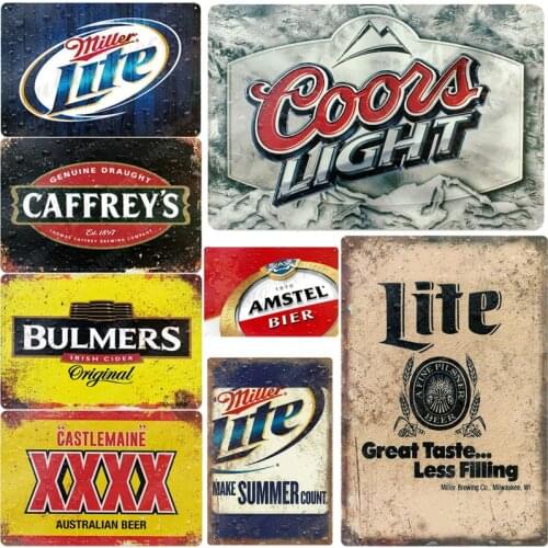 Pabst Beer Plaque Vintage Metal Sign Pub Tin Sign Wall Decor for Bar Pub Club Famous Beer Tin Plates Classic Beer Poster ZSS15