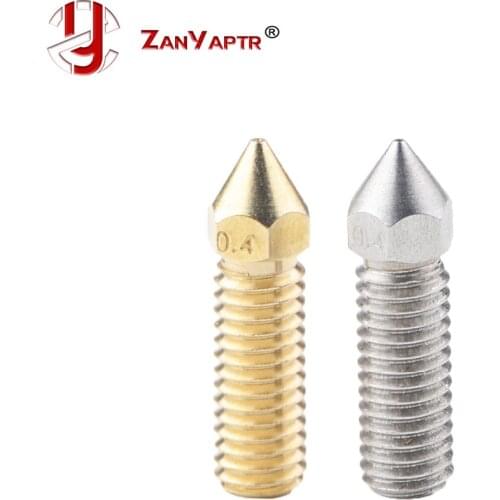 High Speed Volcano Nozzle Sharp Brass Copper Stainless steel 0.2 - 1.0mm Hotend Extruder For 1.75MM Filament 3D Printer