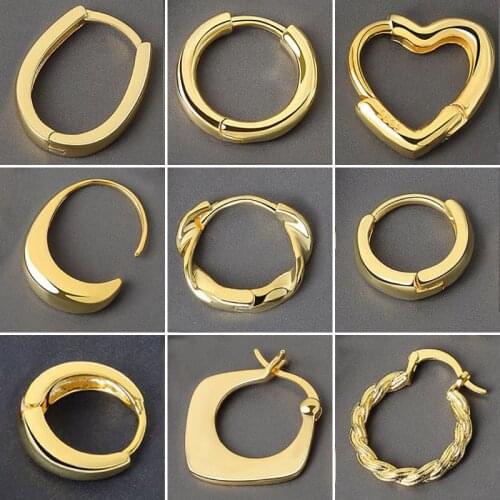 Yiustar New Arrival Girls Safety Pin Minimalist Trendy Tiny Copper Earring Hooks Christmas Jewelry For Femme Party Classic Gift