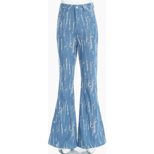 SeeBeautiful Simple denim pants High Waist holes Loose Jeans Woman Summer Autumn 2020 New Tide Fashion T171