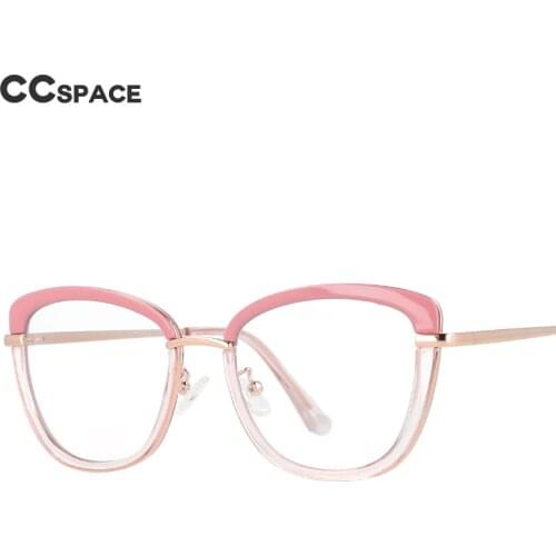 53041 Women Cat Eye Anti Blue Light Glasses Frame Tr90 Optical Fashion Spring Leg Computer Eyeglasses