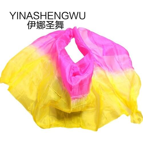 100% Silk High Quality Dance Veils Handmade Natural Silk Belly Dancing Veils Dance Props Silk Veil