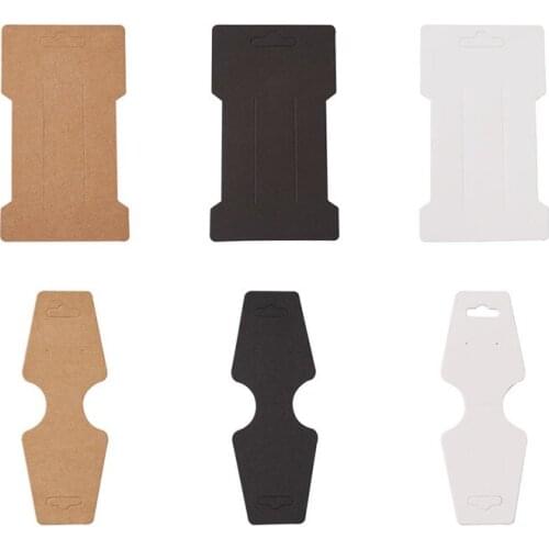 120pcs/set Cardboard Fold Over Paper Display Hanging Cards Hair Clip Display Cards for Jewelry Display