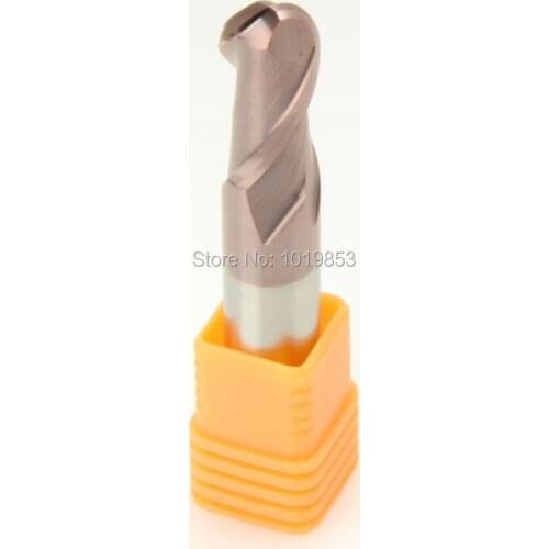 2pcs SLONS S300-R3*6*100L HRC55 tungsten solid carbide BALL NOSE end mill milling cutter for steel or copper