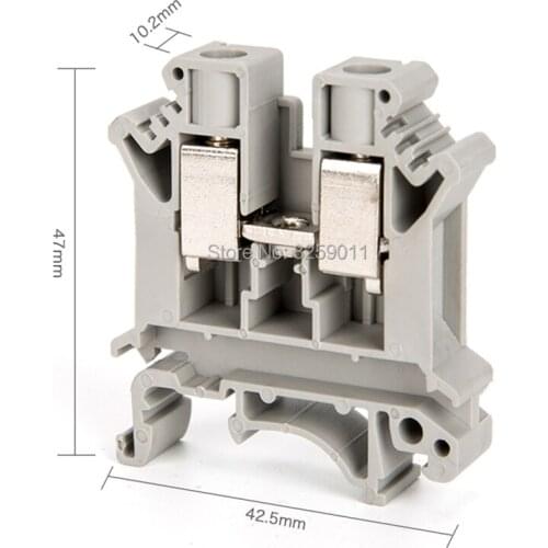 20PCS UK-10N Mounted Screw Clipping Terminal Block 10.0mm square general purpose terminal connection board
