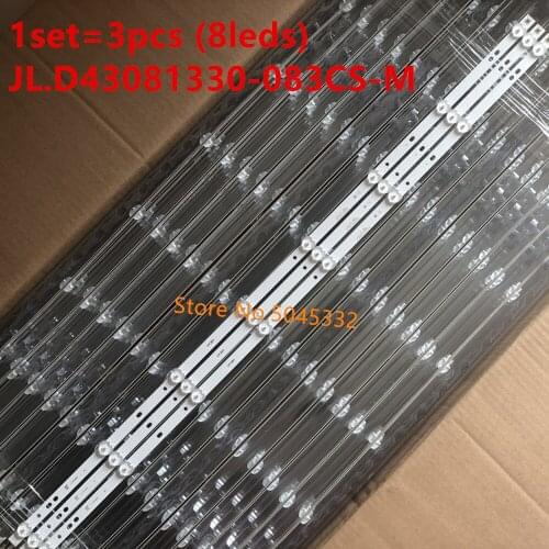 3pcs of led backlight for JL.D43081330-083CS-M For LC430DUY-SHA1/F43D7000K 8led 3v/led 100% New