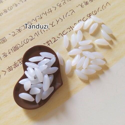 30g 1:1 Dollhouse Miniature Simulation Food Fake Rice Miniature Artificial White Soft Plastic Rice Dollhouse Decoration DIY
