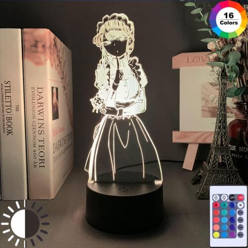 Can't Communicate Anime 3D Lamp for Kids Bedroom Decoration Nightlight USB Battery Touch Sensor Color Changing Night Light Gift