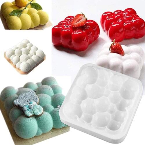 3D DIY Mousse Cake Mold Bubble Sky Cloud Silicone Cake Mold For Cakes Candies Chocolates Desserts Soft Candies Lollipo 21X21X5cm