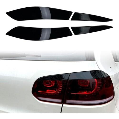 4Pcs Auto Rear Tail Light Lamp Eyelid Trim Cover Rear Headlamp Eyebrow Sticker For Volkswagen Golf MK6 GTI R 2009-2013
