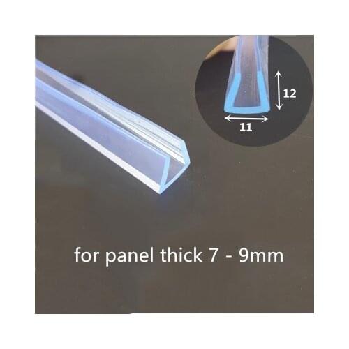 7-9mm Thick Panel Board Sheet PVC U Strip Edge Shield Encloser Bound Glass Metal Wood Vehicle Seals 1.59m 2.05m odd Transparent