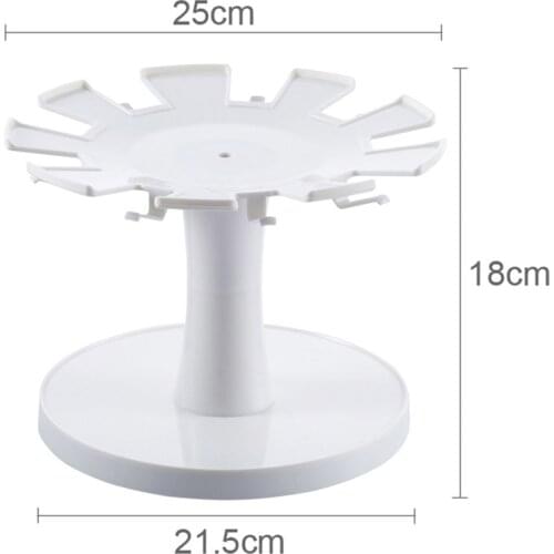 White Coffee Cup Storage Rack Kitchen Organizer Plating Dishes Holder Plastic Water Mugs Storage Shelf Kitchen Accessories