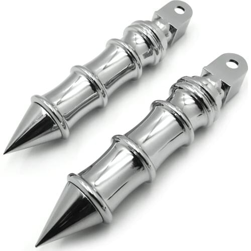 Aftermarket free shipping motorcycle parts Spike Passenger Foot Pegs for Honda VTX Sabre Spirit ACE Aero Magna VLX Deluxe CHROME