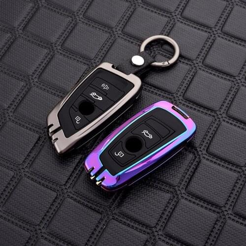 Zinc alloy+Silicone Car Remote Key Case Fob Cover For BMW 1 2 3 4 5 6 7 Series X1 X3 X4 X5 X6 F30 F34 F10 F07 F20 G30 F15 F16