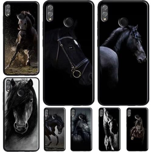 Dark Black Horse Case For Huawei Honor 10i 9X 20 Pro 9 10 Lite 7X 8X 7A 7C 8A 8C V20 Y9 Y7 2019 Nova 5T