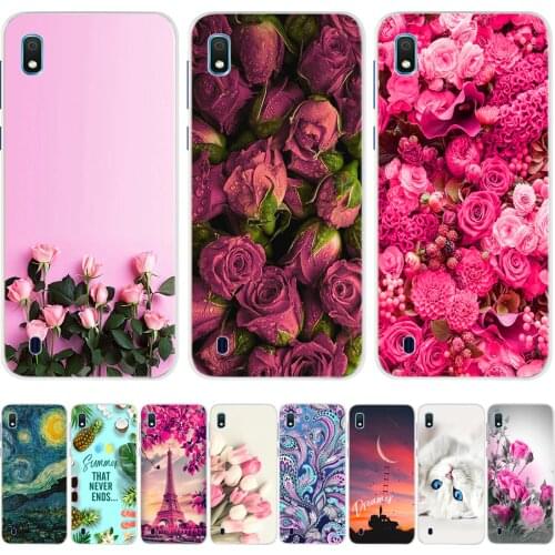 For Samsung Galaxy A10 Case Cover Luxury Flower Soft TPU Silicone Phone Cute Cases For Samsung Galaxy A10 A 10 Case Fundas Coque