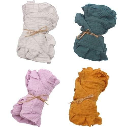 Baby Receiving Blanket Newborns Cotton Swaddle Wrap Bath Towel Infants Bedding