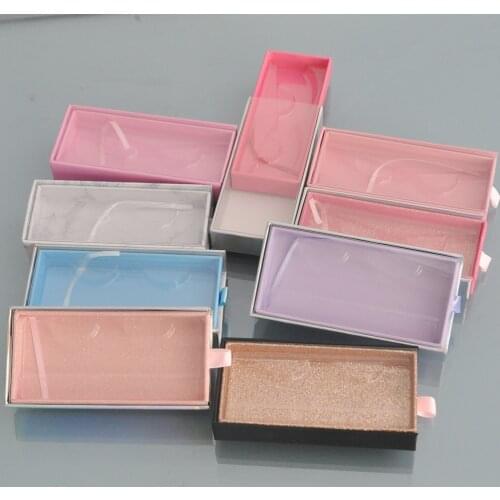 30pcs/lot Wholesale Eyelash Packaging Box Lash Boxes custom logo faux cils Mink Lashes Drawer Package Case With Tray Bulk Vendor