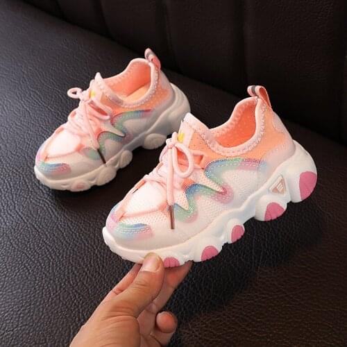 Kids Shoes For Girls Fashion Breathable Baby Sneakers Infant Children Shoes Boys Sneakers Mesh Casual Toddler Shoes Non-Slip