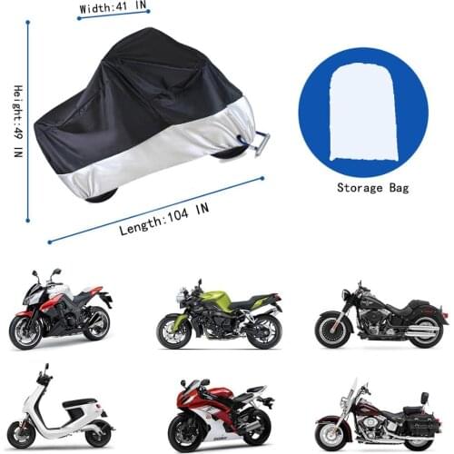 Best Motorcycle cover 210D 3XL universal Outdoor UV 50+ Protector Scooter All Season waterproof MotorBikes Rain Dustproof cover