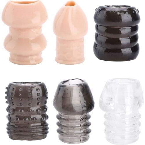 Men’s Foreskin Protecte Glans Ring Silicone Cock Lock Ring For Male Delay Ejaculation Sex Toys For Men Enlargement Glans Rings