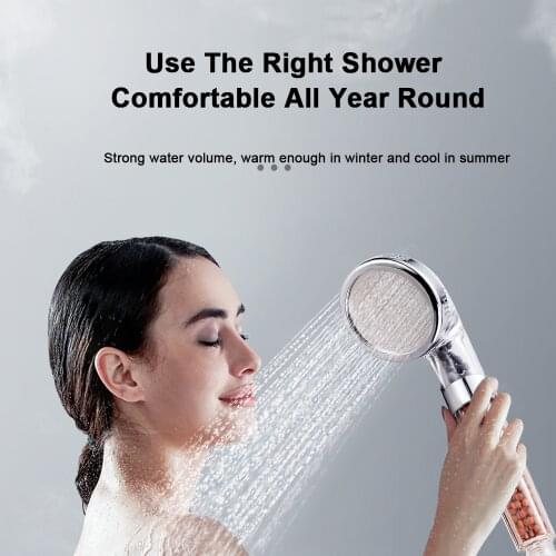 Bathroom Adjustable Pressure Anion Filter Jetting Shower Head High Pressure Saving Water Bathroom Anion Filter Shower Nozzle